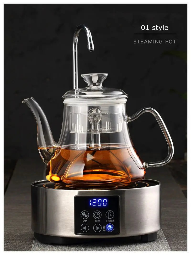 Premium Glass Tea Kettle – Gooseneck Pour-Over Teapot
