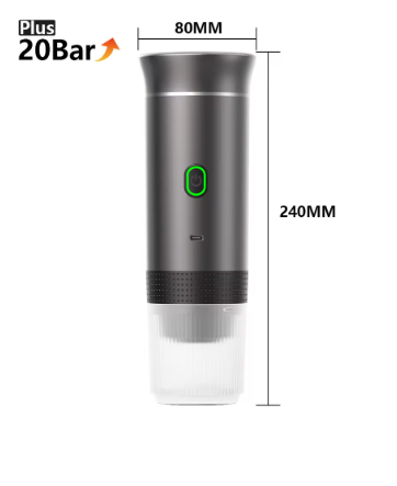 Portable 3-in-1 Espresso Coffee Maker – Cordless & 20-Bar Pressure