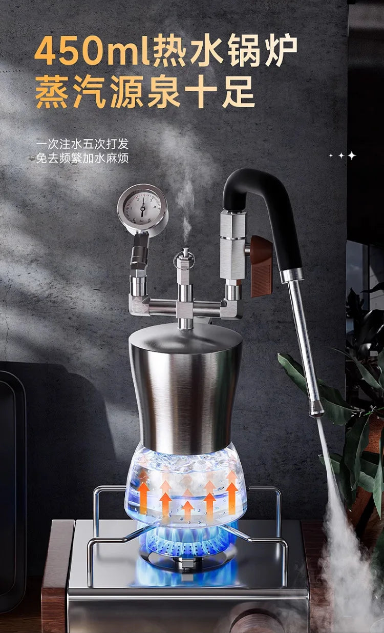 CMFAK-74 Portable Milk Frother Stainless Steel Milk Steamer Water Vapor Separator Drying vapour Versatile for Coffee Making