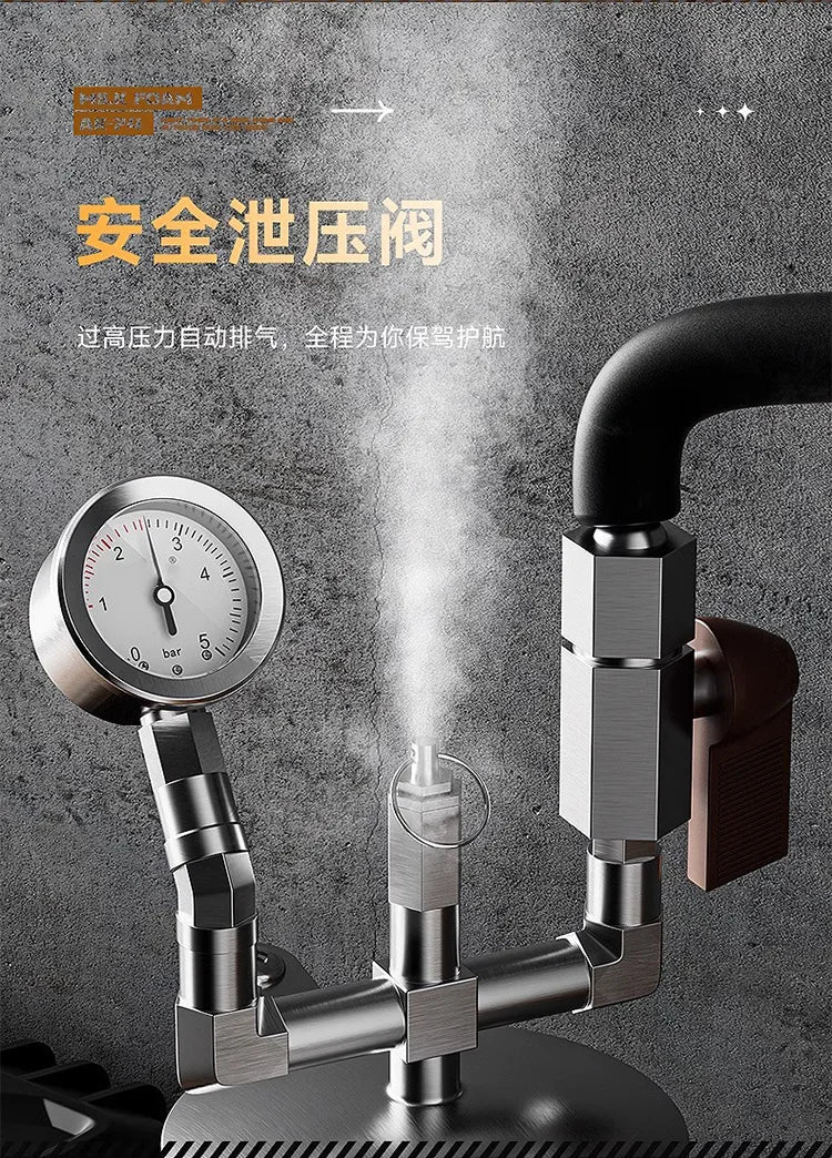 CMFAK-74 Portable Milk Frother Stainless Steel Milk Steamer Water Vapor Separator Drying vapour Versatile for Coffee Making