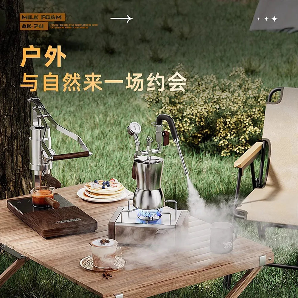 CMFAK-74 Portable Milk Frother Stainless Steel Milk Steamer Water Vapor Separator Drying vapour Versatile for Coffee Making