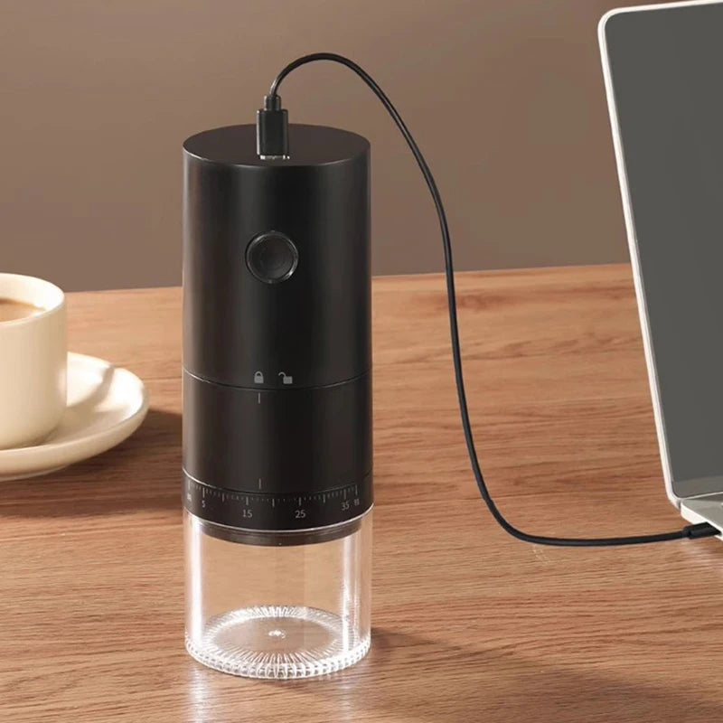 Automatic Coffee Bean Grinder – Portable Rechargeable Ceramic Burr