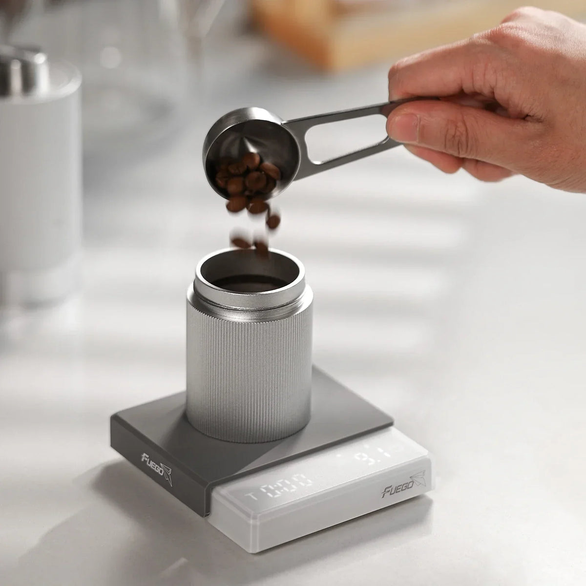Digital Coffee Scale with Timer – Rechargeable 0.1g Precision Scale