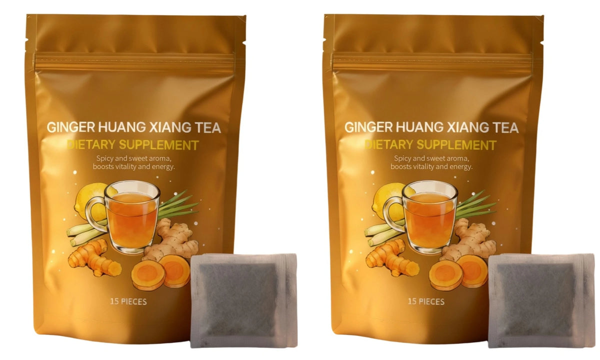 Ginger Turmeric Herbal Tea Bags with Lemon Flavor Botanical Blend