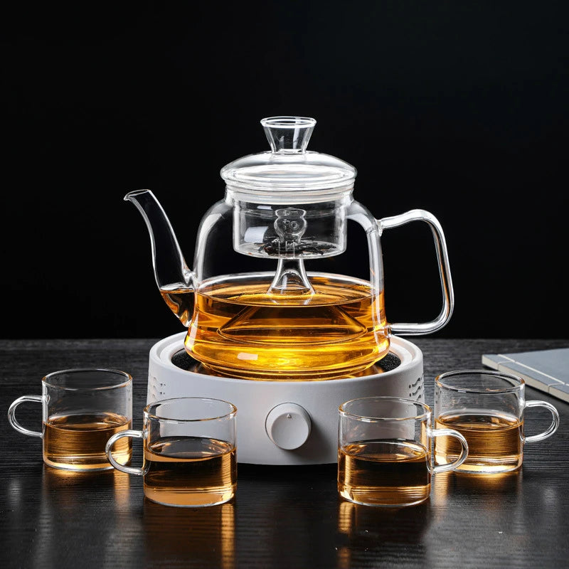 Premium Glass Tea Kettle – Gooseneck Pour-Over Teapot
