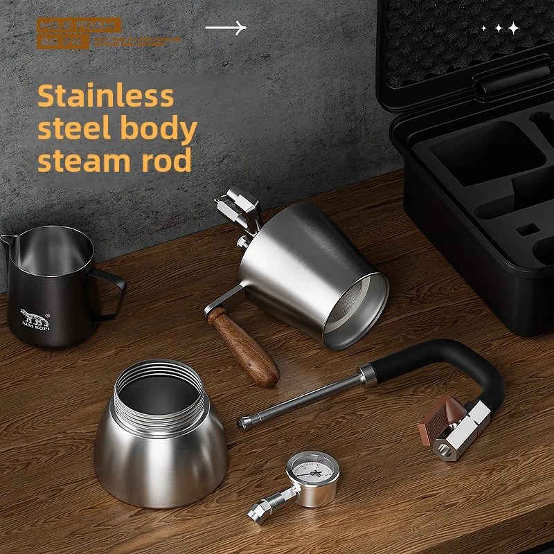 CMFAK-74 Portable Milk Frother Stainless Steel Milk Steamer Water Vapor Separator Drying vapour Versatile for Coffee Making
