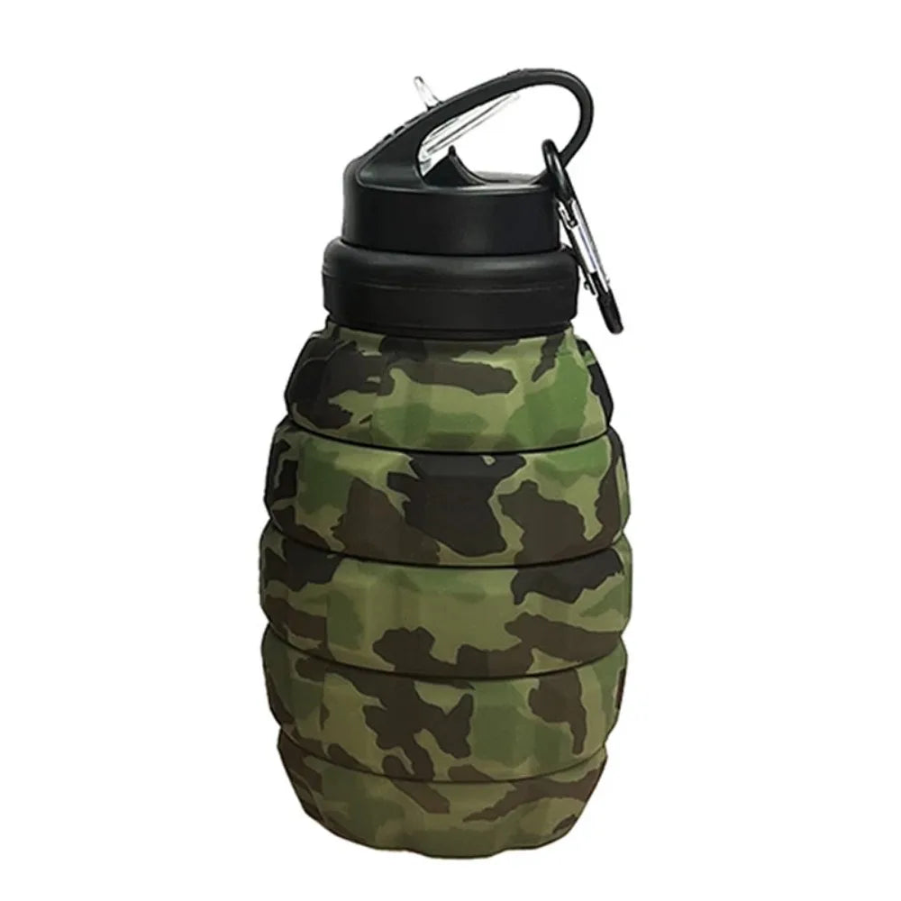 Silicone Retractable Grenade Water Bottle