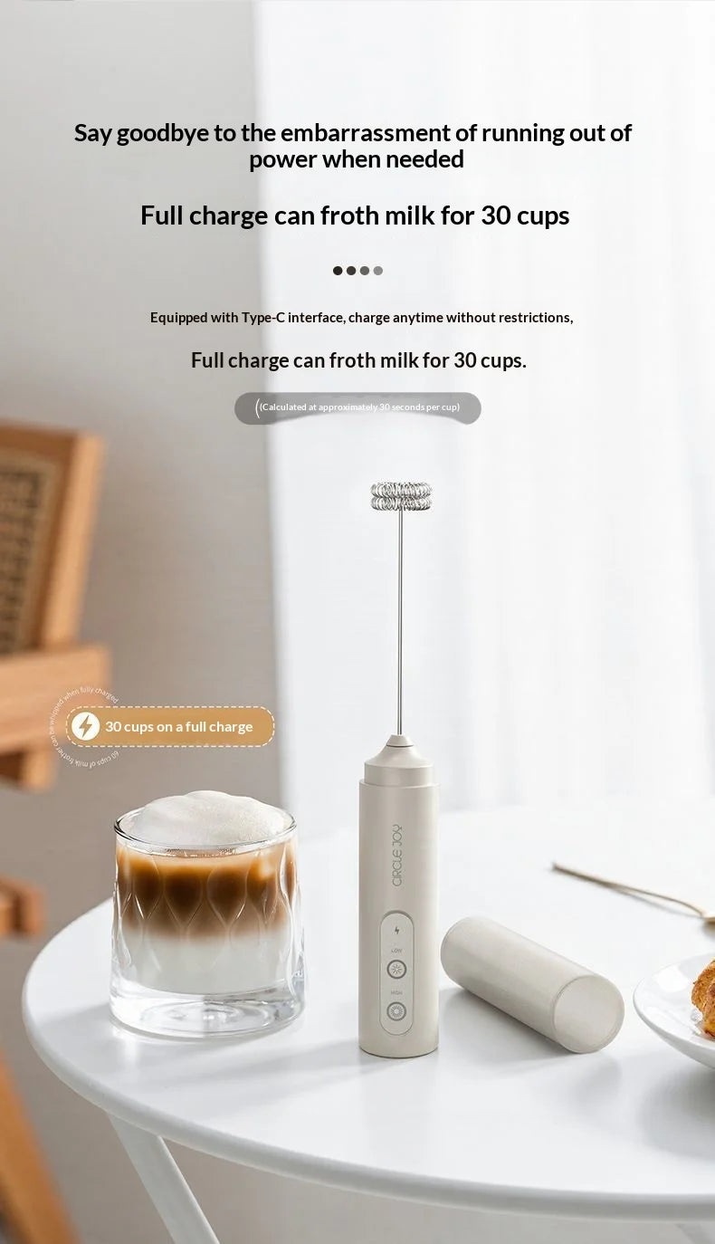Electric Handheld Frother – Milk Foam, Coffee & Kitchen Mixer