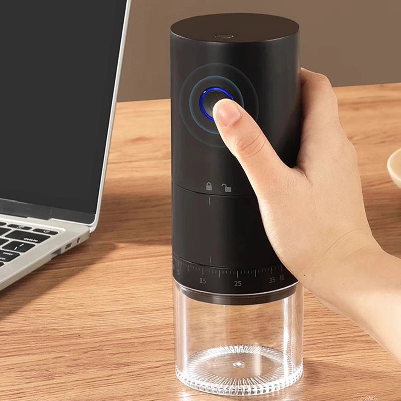 Automatic Coffee Bean Grinder – Portable Rechargeable Ceramic Burr