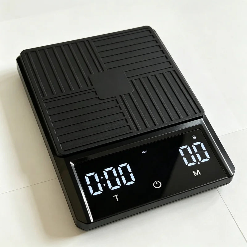 Digital Coffee Scale with Timer – 0.1g Precision Touchscreen Barista Scale