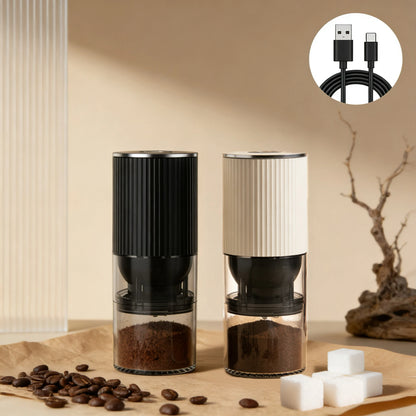 Electric Coffee Grinder, Rechargeable Coffee Bean Grinder with Adjustable Coarseness, Perfect for Beverage and Kitchen Use.
