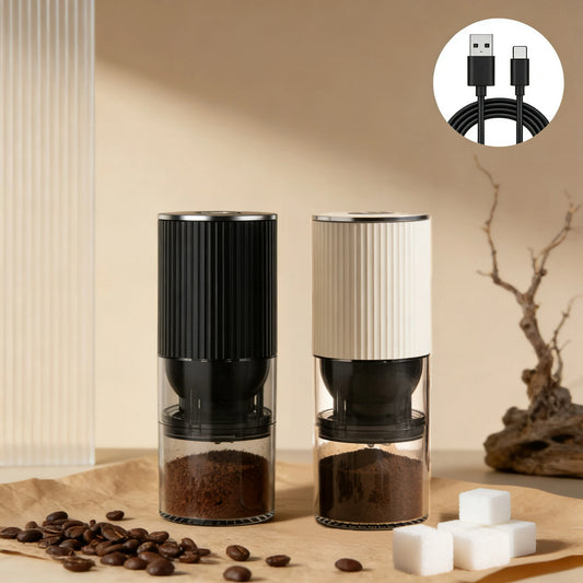 Electric Coffee Grinder, Rechargeable Coffee Bean Grinder with Adjustable Coarseness, Perfect for Beverage and Kitchen Use.