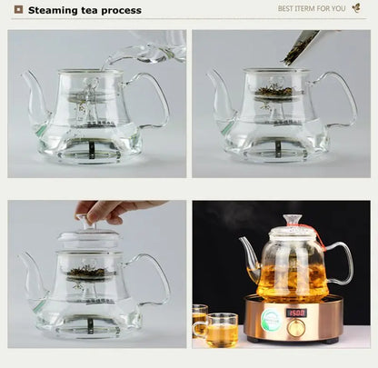 Premium Glass Tea Kettle – Gooseneck Pour-Over Teapot