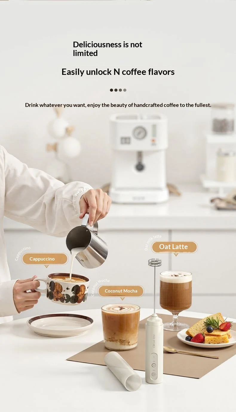 Electric Handheld Frother – Milk Foam, Coffee & Kitchen Mixer