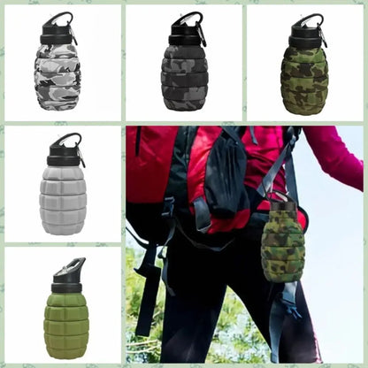 Silicone Retractable Grenade Water Bottle