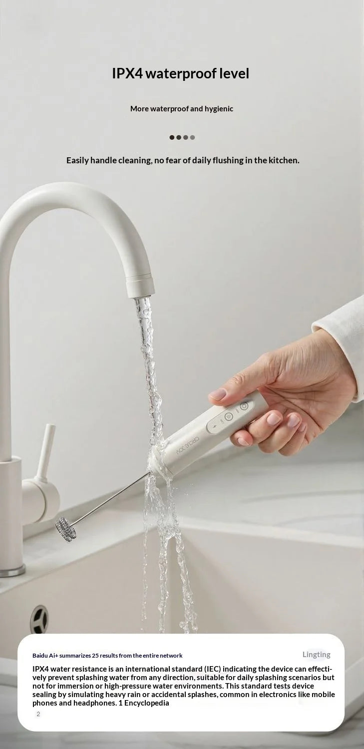 Electric Handheld Frother – Milk Foam, Coffee & Kitchen Mixer