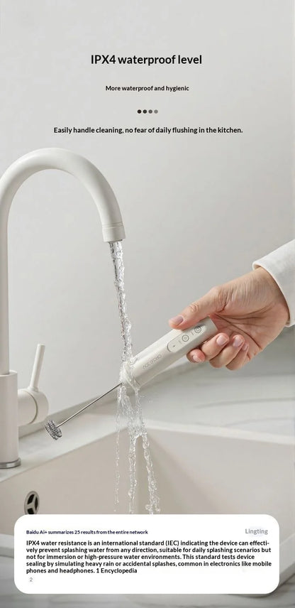 Electric Handheld Frother – Milk Foam, Coffee & Kitchen Mixer