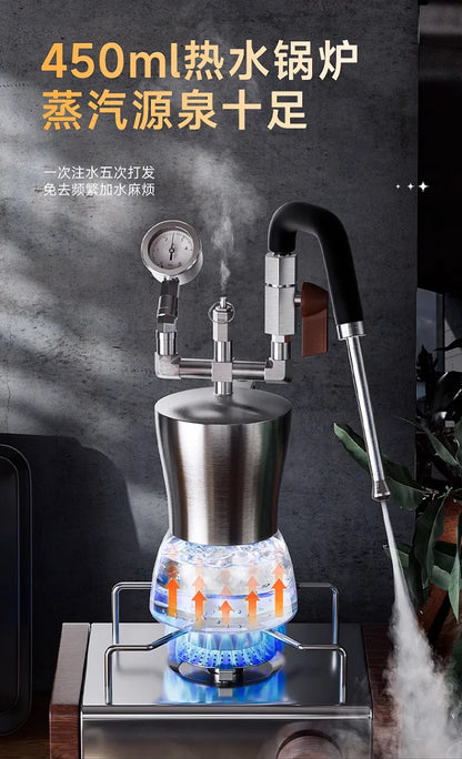 CMFAK-74 Portable Milk Frother Stainless Steel Milk Steamer Water Vapor Separator Drying vapour Versatile for Coffee Making