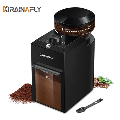 Electric Coffee Bean Grinder – Adjustable Burr Mill for Espresso & French Press