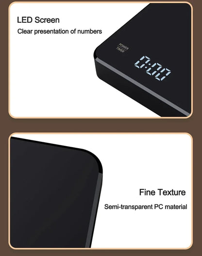 Electronic Coffee Scale – Precision Timer with LED Display & Silicone Mat