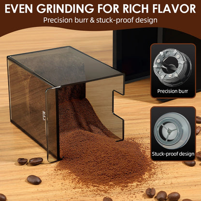 Electric Coffee Bean Grinder – Adjustable Burr Mill for Espresso & French Press
