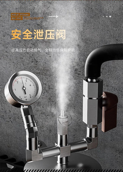 CMFAK-74 Portable Milk Frother Stainless Steel Milk Steamer Water Vapor Separator Drying vapour Versatile for Coffee Making