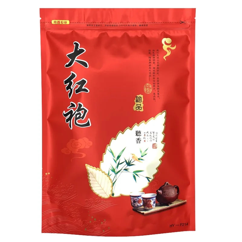 Chinese Big Red Robe Tea Set Zipper Bags Wuyi Da Hong Pao