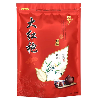 Chinese Big Red Robe Tea Set Zipper Bags Wuyi Da Hong Pao