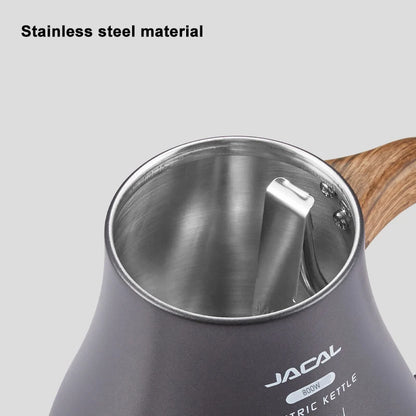 Retro Electric Gooseneck Kettle – 1L Coffee & Tea Kettle with Thermometer