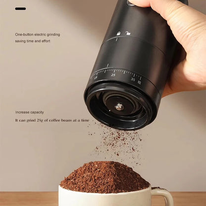 Automatic Coffee Bean Grinder – Portable Rechargeable Ceramic Burr