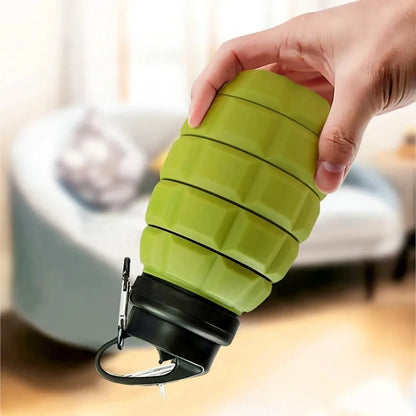 Silicone Retractable Grenade Water Bottle