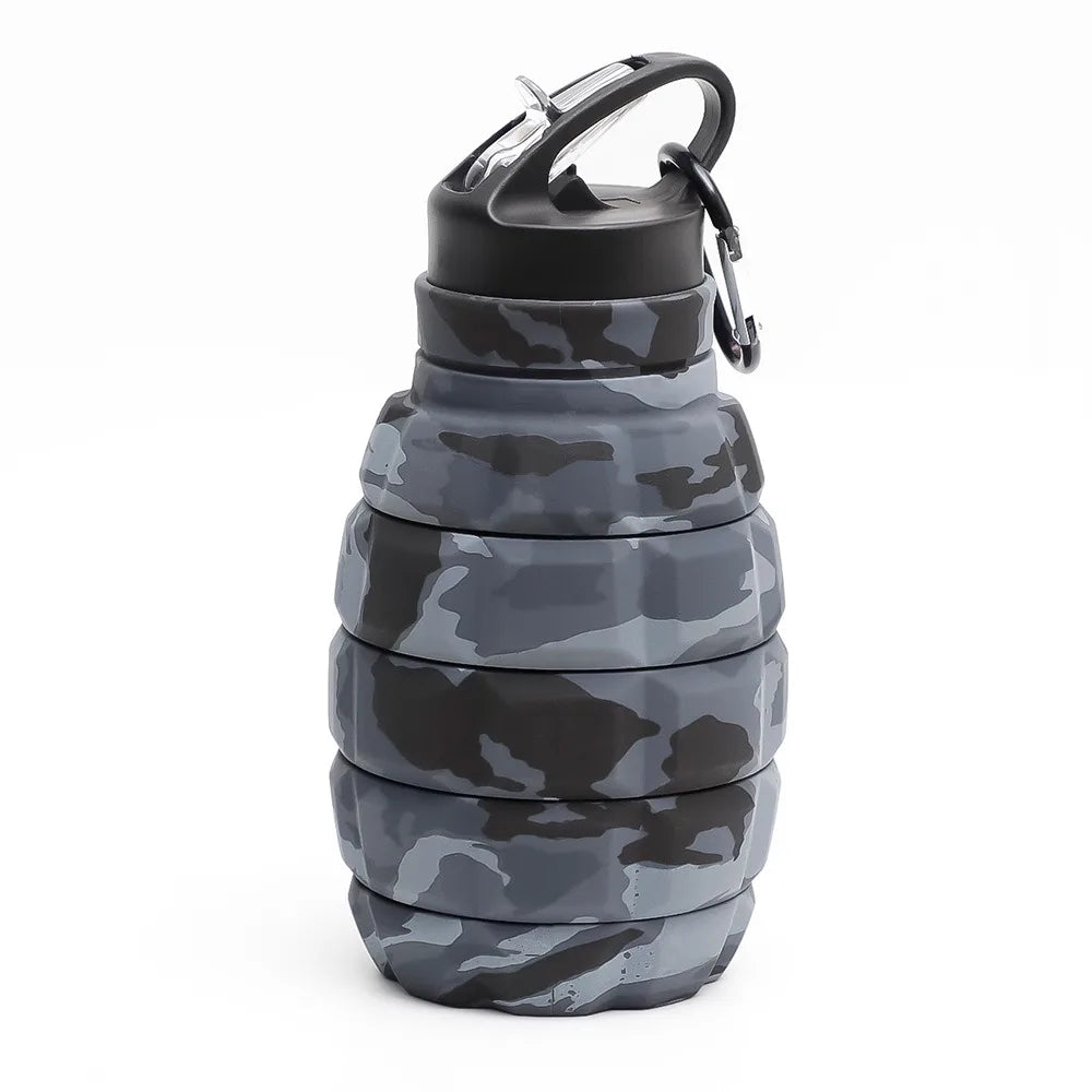 Silicone Retractable Grenade Water Bottle
