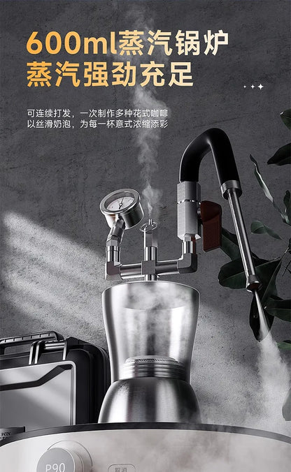 CMFAK-74 Portable Milk Frother Stainless Steel Milk Steamer Water Vapor Separator Drying vapour Versatile for Coffee Making