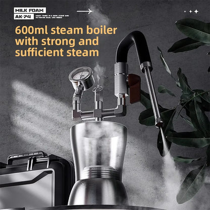 CMFAK-74 Portable Milk Frother Stainless Steel Milk Steamer Water Vapor Separator Drying vapour Versatile for Coffee Making