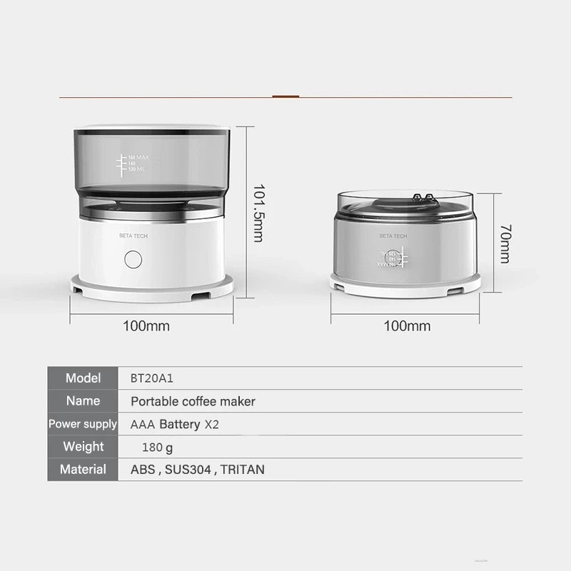 Mini Portable Coffee Maker – Manual Espresso & Americano Brewer