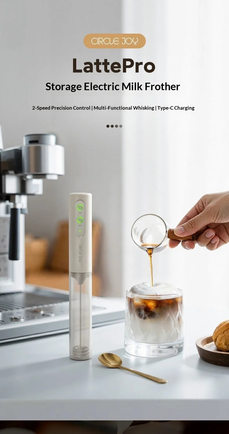 Electric Handheld Frother – Milk Foam, Coffee & Kitchen Mixer