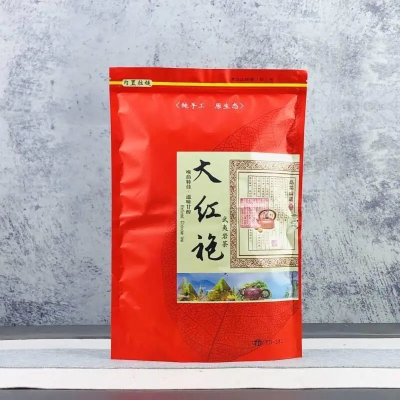 Chinese Big Red Robe Tea Set Zipper Bags Wuyi Da Hong Pao