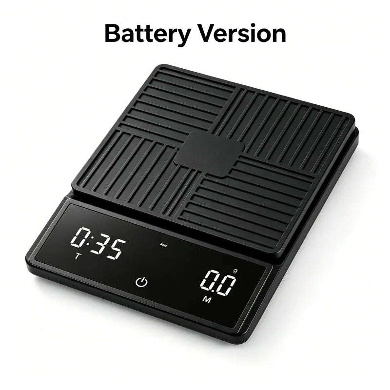 Digital Coffee Scale with Timer – 0.1g Precision Touchscreen Barista Scale