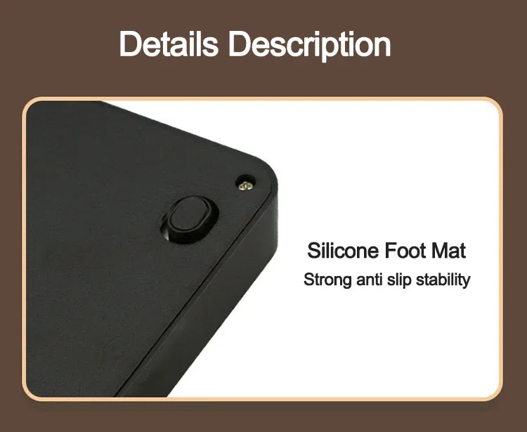 Electronic Coffee Scale – Precision Timer with LED Display & Silicone Mat
