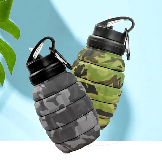 Silicone Retractable Grenade Water Bottle