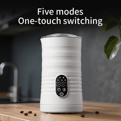 5-in-1 Electric Milk Frother – 350ml Hot & Cold Milk Foam Maker