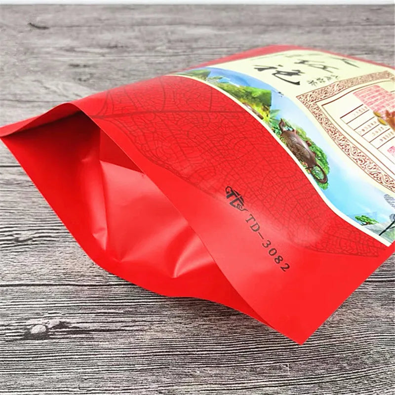 Chinese Big Red Robe Tea Set Zipper Bags Wuyi Da Hong Pao