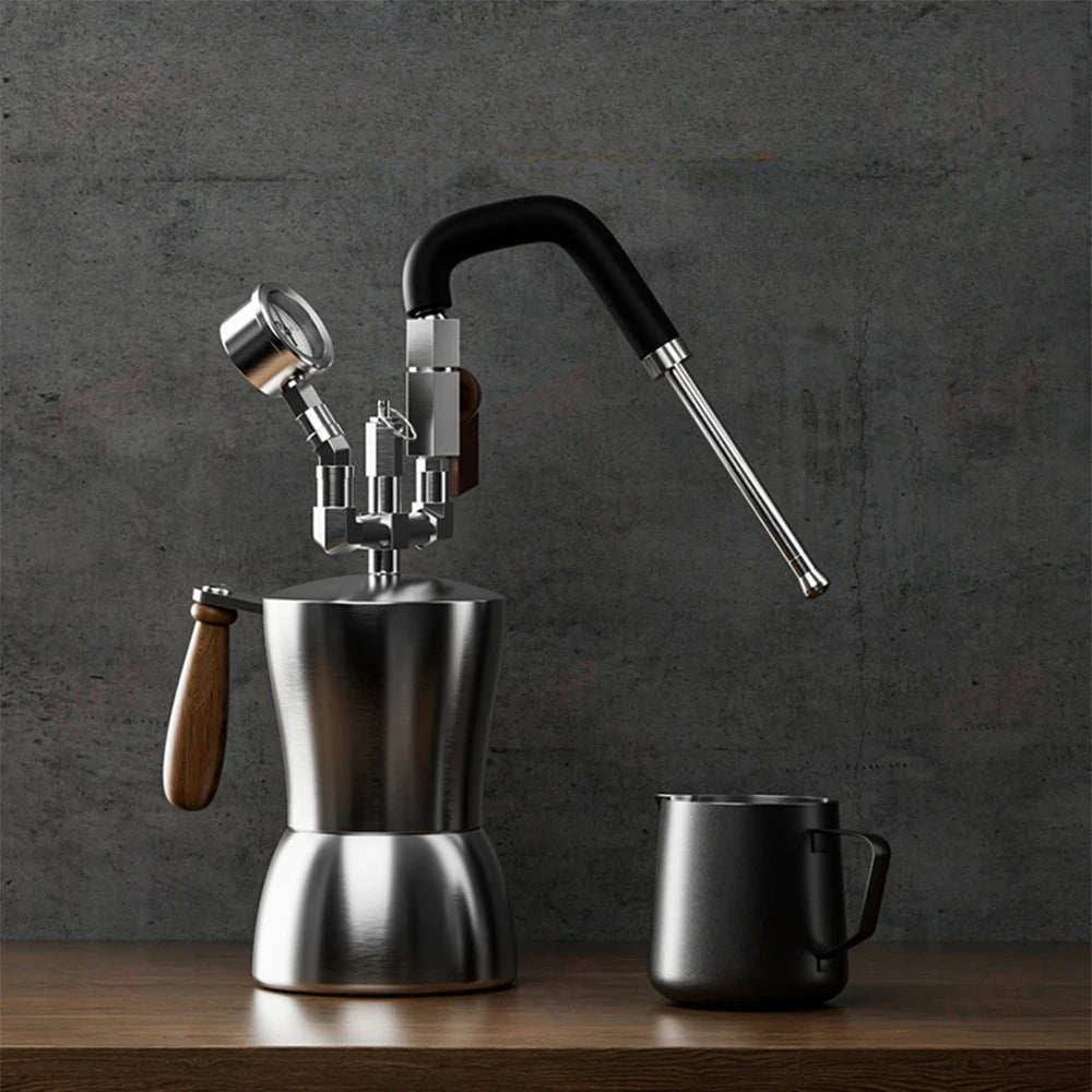 CMFAK-74 Portable Milk Frother Stainless Steel Milk Steamer Water Vapor Separator Drying vapour Versatile for Coffee Making