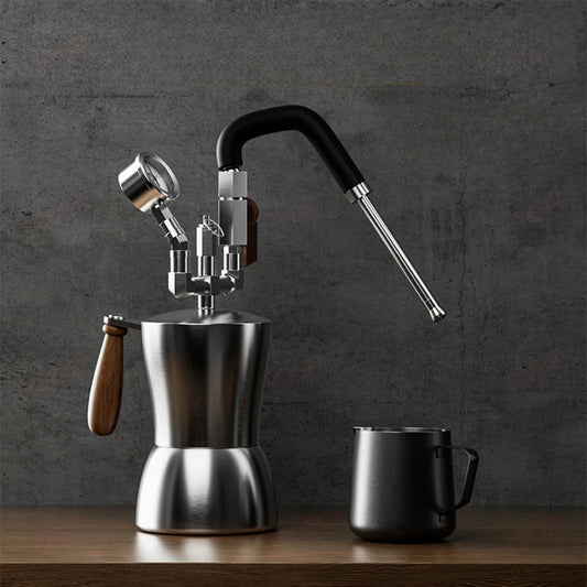 CMFAK-74 Portable Milk Frother Stainless Steel Milk Steamer Water Vapor Separator Drying vapour Versatile for Coffee Making