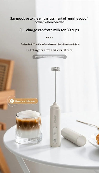 Electric Handheld Frother – Milk Foam, Coffee & Kitchen Mixer