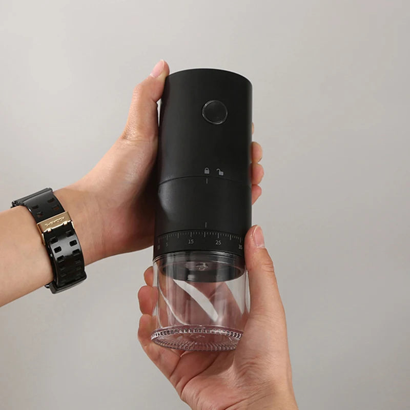 Automatic Coffee Bean Grinder – Portable Rechargeable Ceramic Burr
