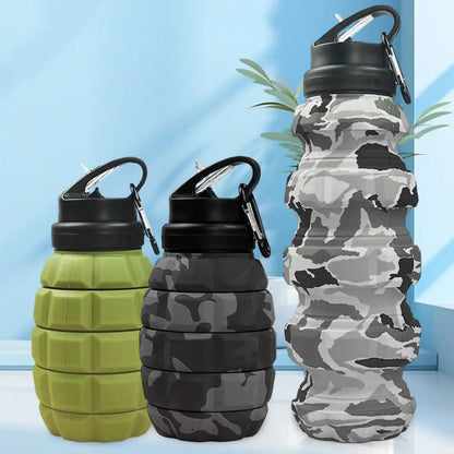 Silicone Retractable Grenade Water Bottle