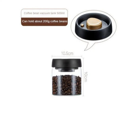 Premium Glass Coffee Canister – Airtight Vacuum-Sealed Storage