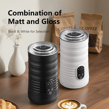5-in-1 Electric Milk Frother – 350ml Hot & Cold Milk Foam Maker
