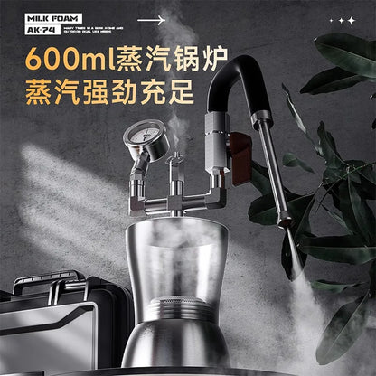 CMFAK-74 Portable Milk Frother Stainless Steel Milk Steamer Water Vapor Separator Drying vapour Versatile for Coffee Making